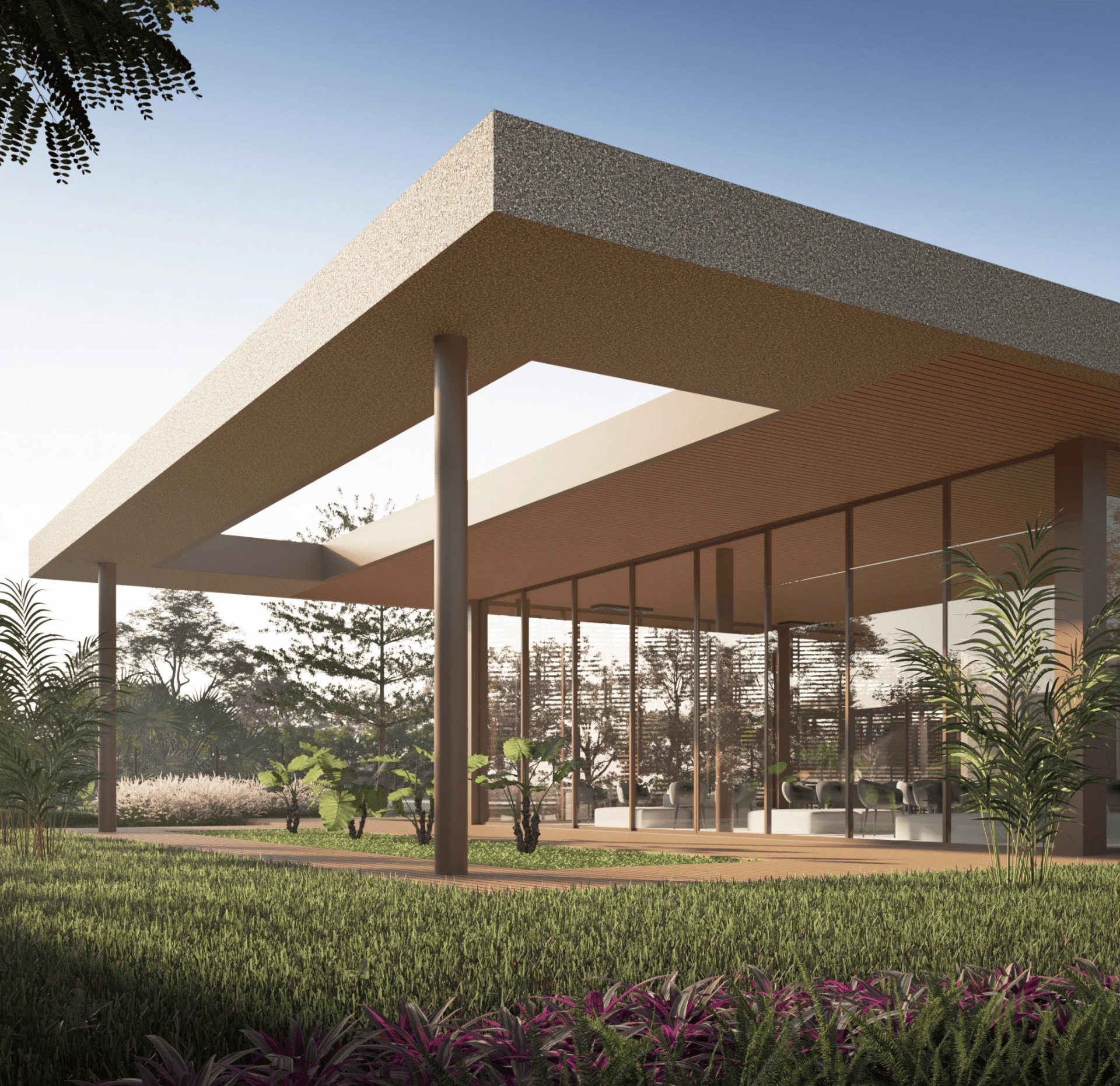 Fotografia de uma facha de residencia de alto padrão